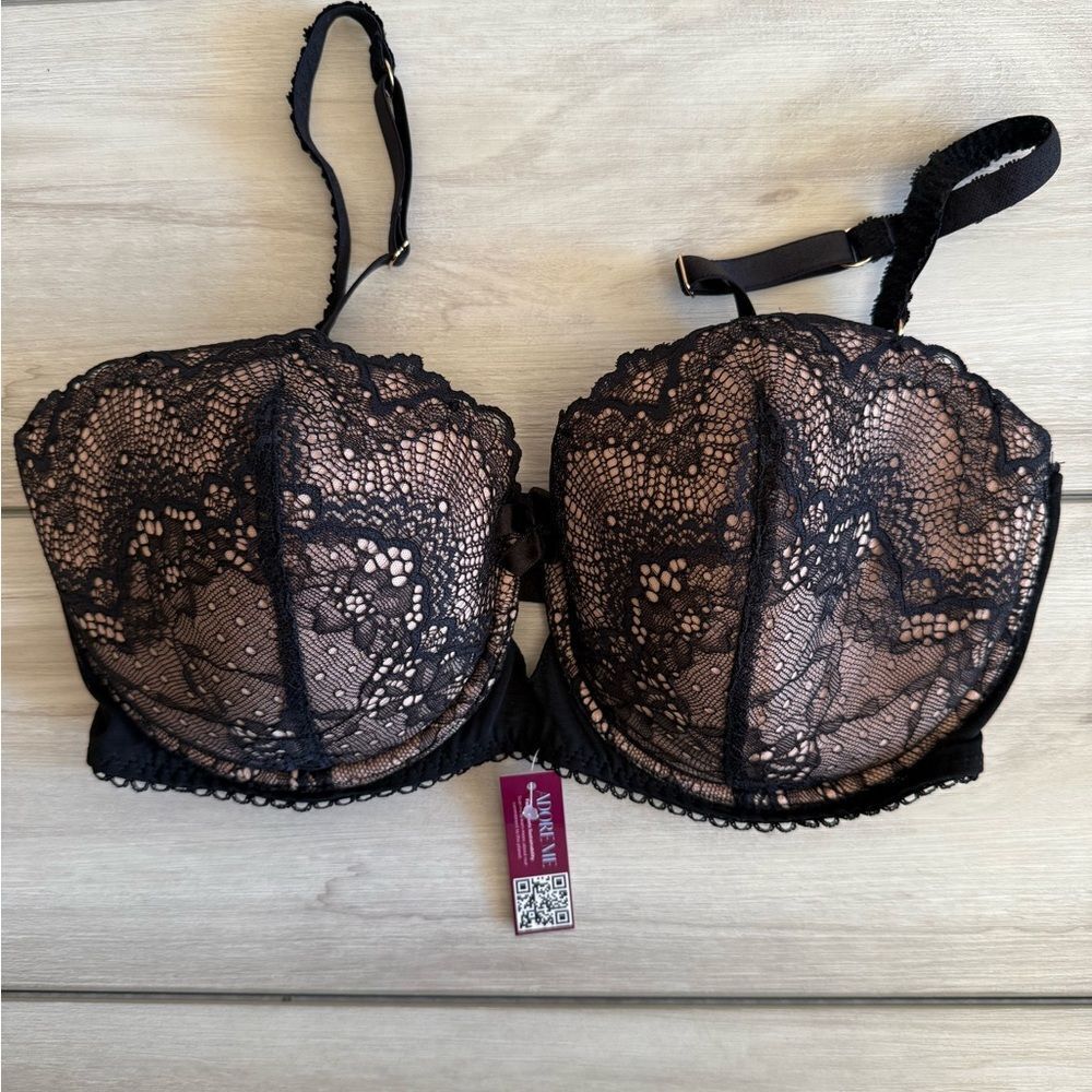 Adore Me Kimmy Push Up Bra Black 36DD NWT